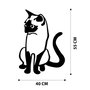 Wallity Cat 2 Metal Decor Negro